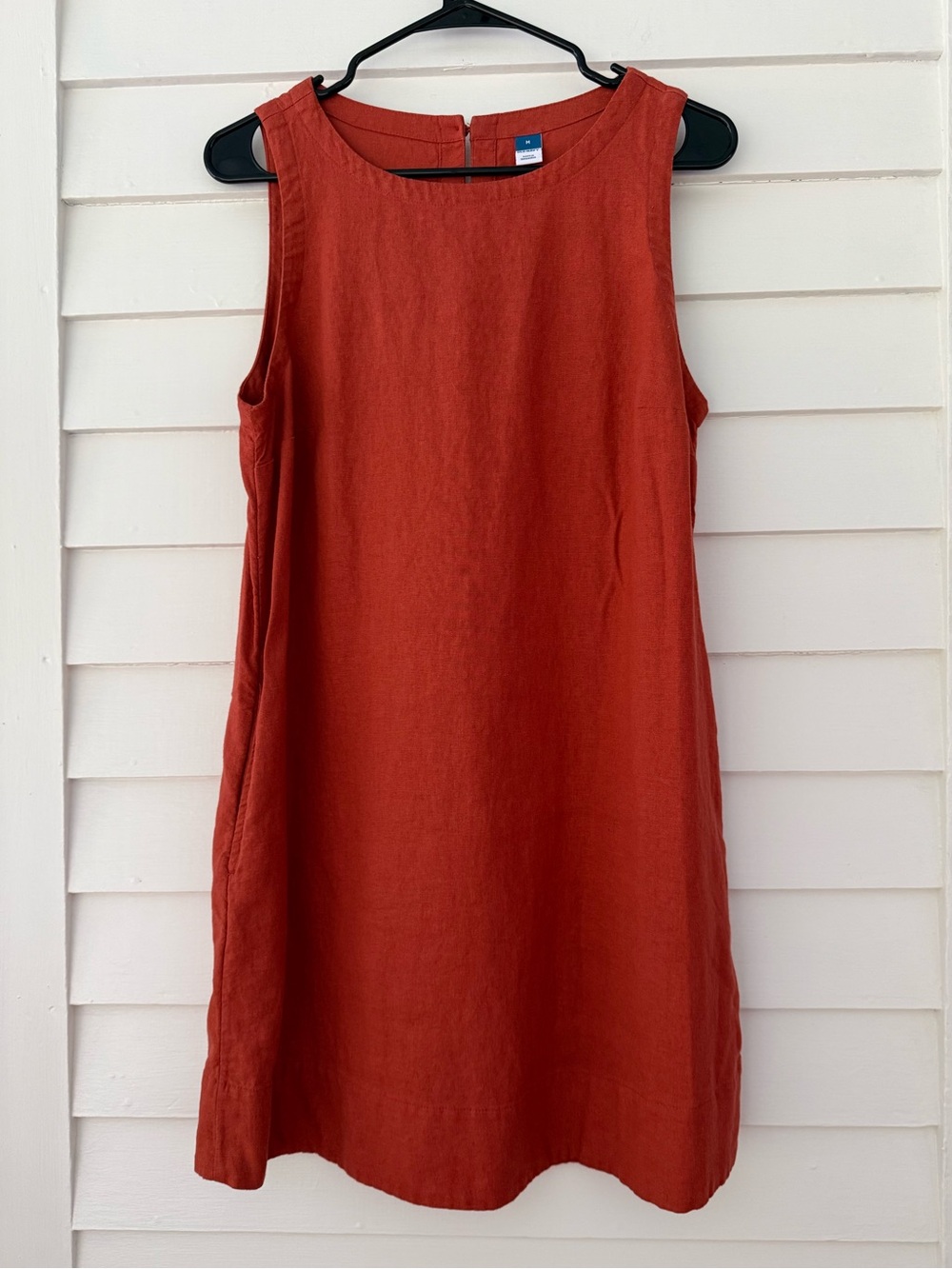 Old Navy | Dark Orange Linen-Blend Sleeveless Mini Dress Size Medium